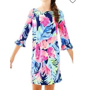 Lilly Pulitzer Mini Sophie Ruffle UPF 50+ Dress Girls Size XL (12-14)